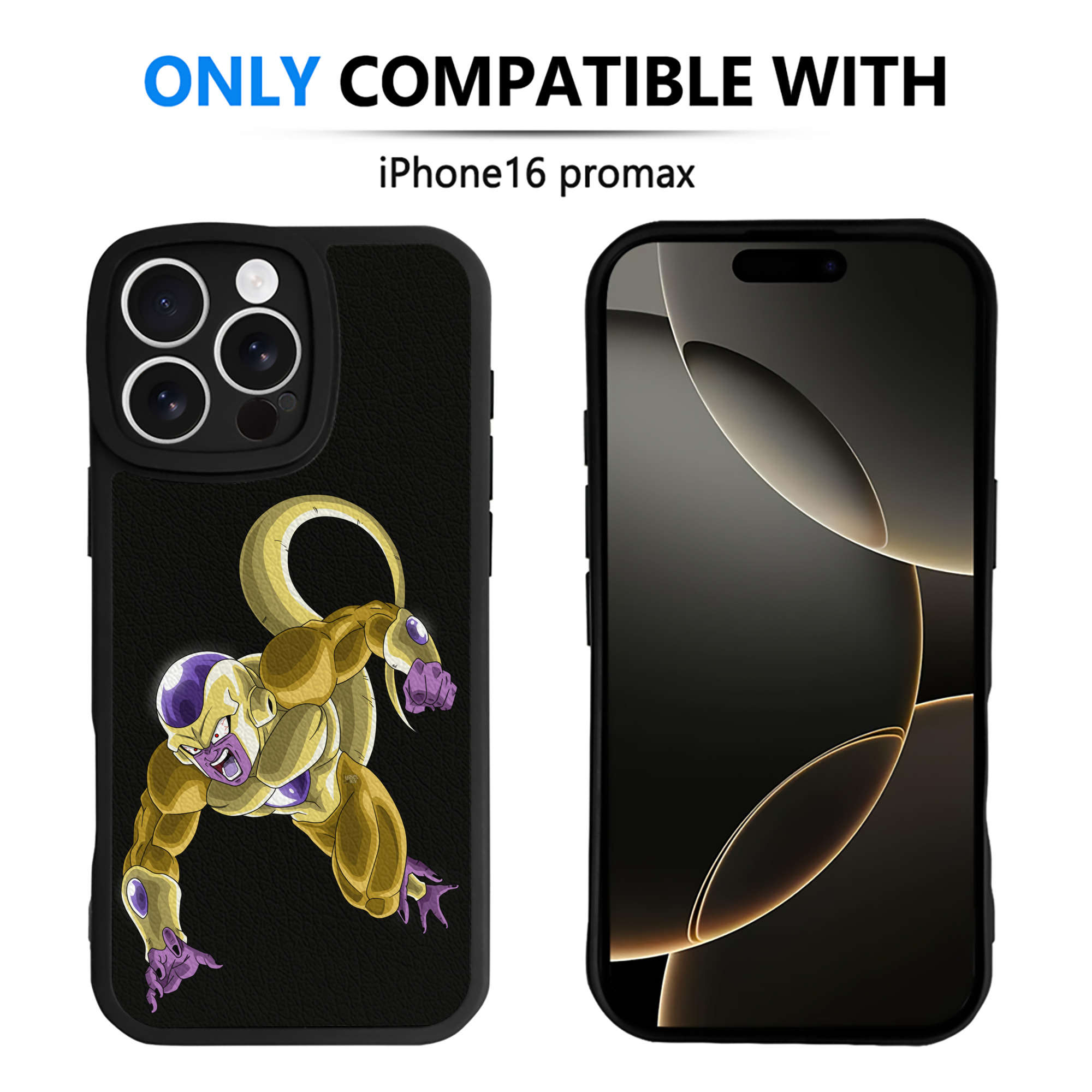 （画像用） ドラゴンボール フリーザ DRAGON BALL Frieza 【iPhone 16シリーズ対応】シリコンスマホケース（レザー調） 材質：シリコン